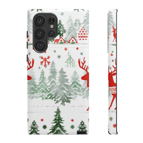 Nordic Christmas Print - Impact Resistant Phone Case Samsung Galaxy S22 Ultra Glossy